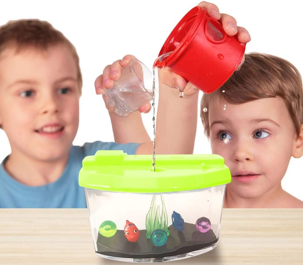 ArtCreativity 3 Inch Growing Aquarium Toy for Kids - Set of 3 - Fish Grow 5X Bigger in Water - Fun Expanding Animals - Best Gift Idea, Birthday Party Favor for Boys and Girls - Assorted Neon Colors