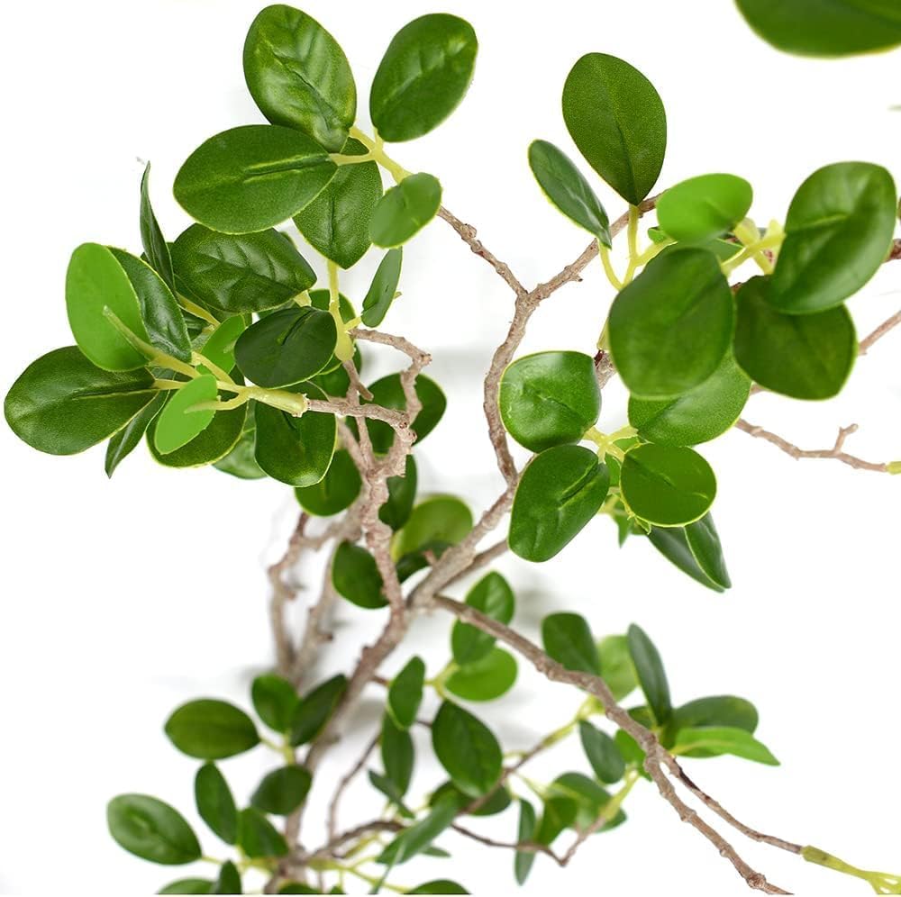 6pcs Artificial Branches Plants Greenery Stems Faux Branches for Vase Plant Artificial Eucalytus Branches Fake Ficus Twig (45"/Each Branch) (6, Green)