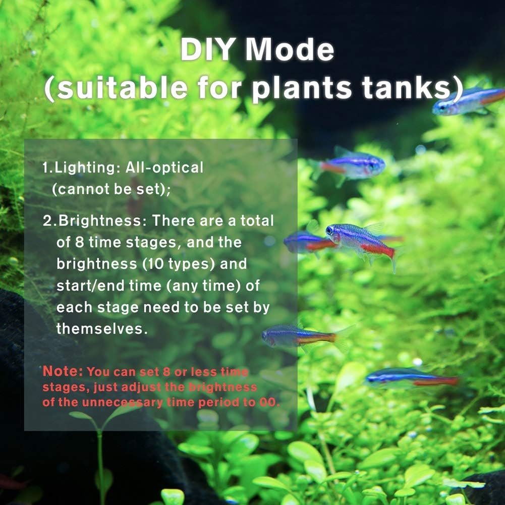 hygger Aquarium Programmable LED Light, for 36~42in Long Full Spectrum Plant Fish Tank Light with LCD Setting Display, 7 Colors, Sunrise Sunset Moon and DIY Mode, for Novices Advanced Players