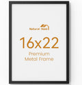 16x22 Aluminum Metal Picture Frame,Tempered Glass Black 16 x 22 Poster Frame for Puzzles Photos or Artwork for Wall Gallery Mount Horizontal or Vertical Decor Home,Office,Hotel
