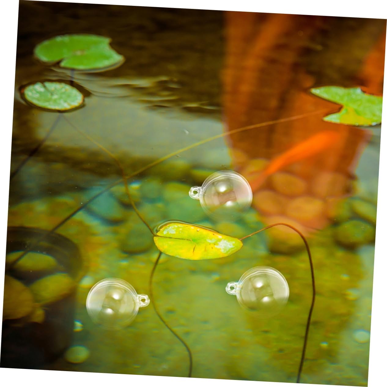 Mipcase Floating Ball Accessories for Fish Tank Aquarium Decor 10 Pcs Stable Round Floating Ornaments Easy Installation Enhance Aquarium Aesthetic