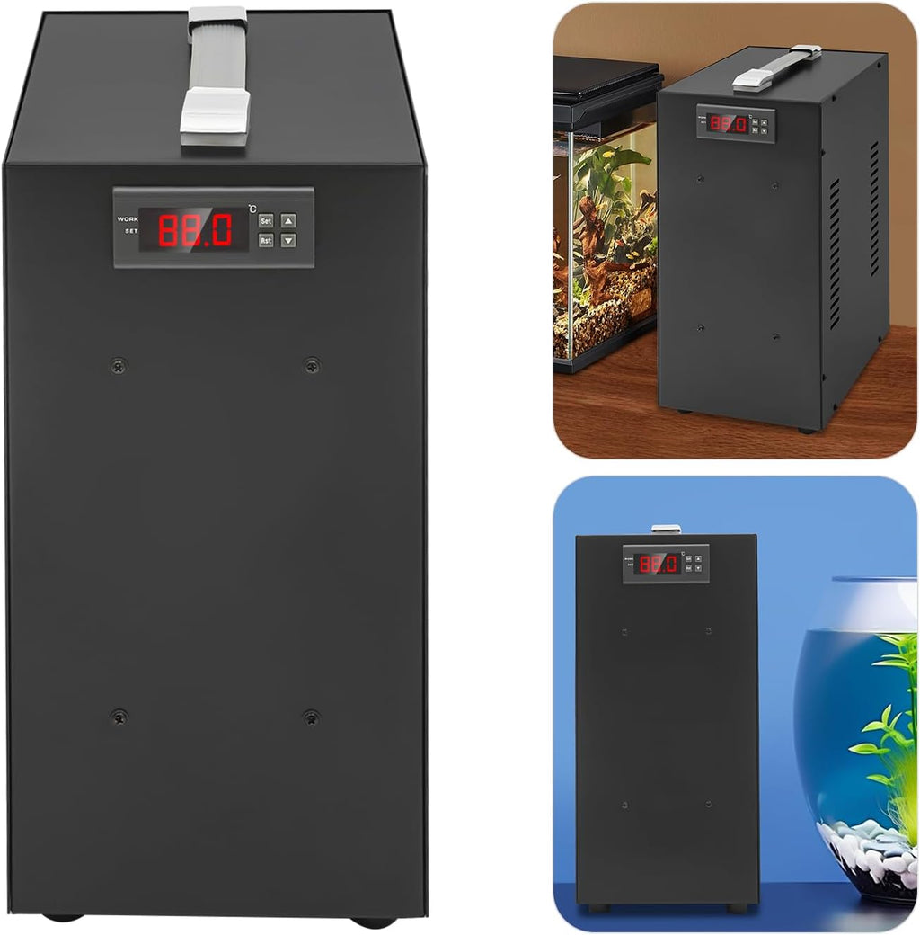 Aquarium Chiller Water Cooler Temperature Control Fish Tank Chiller Cooling System for 10.57Gal Fish Tanks Reef Shrimp Breeding Aquaculture