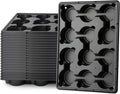 12 Cell Round Nursery Pot Trays Thickened Durable Seedling Pots Shuttle Carrying Trays for Holding 4 Inch Nursery Pots (16.85" × 12.6", 20-Pack)