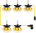 50FT Construction String Lights LED Industrial Grade Best for Construction Sites, Renovation, Walkways,Patio，Mine cave, Outdoor, and Other Outdoor Lighting Solutions Use,Free for Climbing Hook