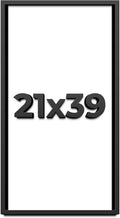 21x39 Shadow Box Frame Black | 1 Inch Deep Solid Wood Shadowbox Display | UV Resistant Acrylic Plexiglass, Acid Free Backing, and Hanging Hardware | Dugan Picture Frame Style