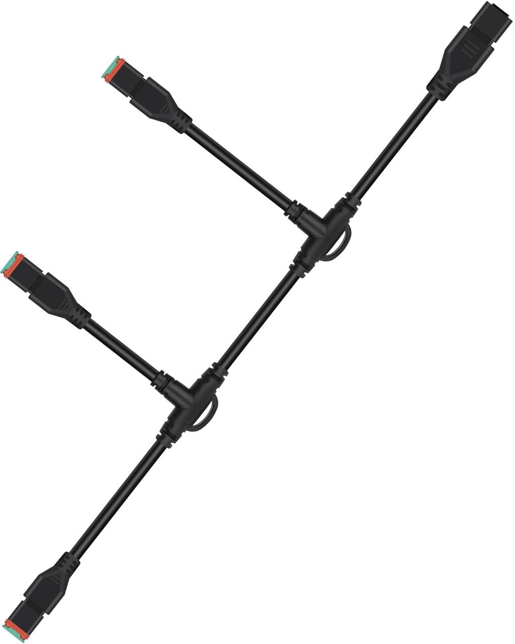 3 in 1 3ft Wiring Harness Extension Kit, Deutsch Dual DT Adapter Connector Splitters,Retrofit Plug and Play DT Connector Waterproof for Offroad LED Light Bar, Work Light, Fog Lights