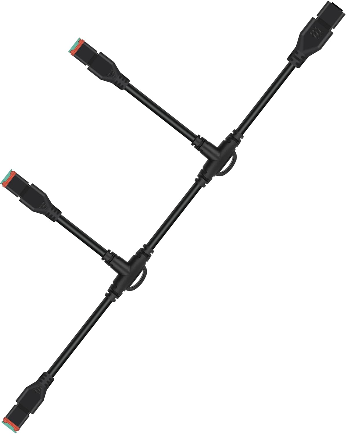 3 in 1 3ft Wiring Harness Extension Kit, Deutsch Dual DT Adapter Connector Splitters,Retrofit Plug and Play DT Connector Waterproof for Offroad LED Light Bar, Work Light, Fog Lights