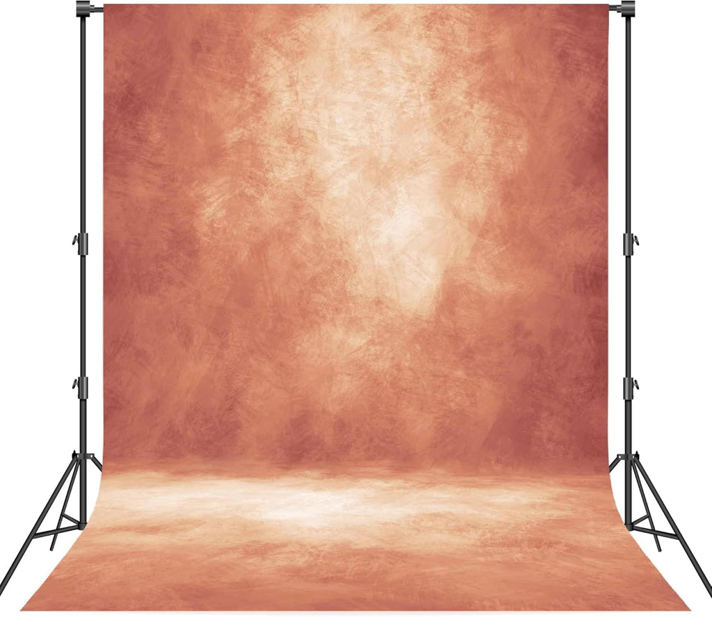 Abstract Professional Photography Backdrop for Portrait Photo Props Booth Background Photoshoot Studio with Polyester Fabric Roller Pocket on Top(6x8ft,Brick Red,No Stand)