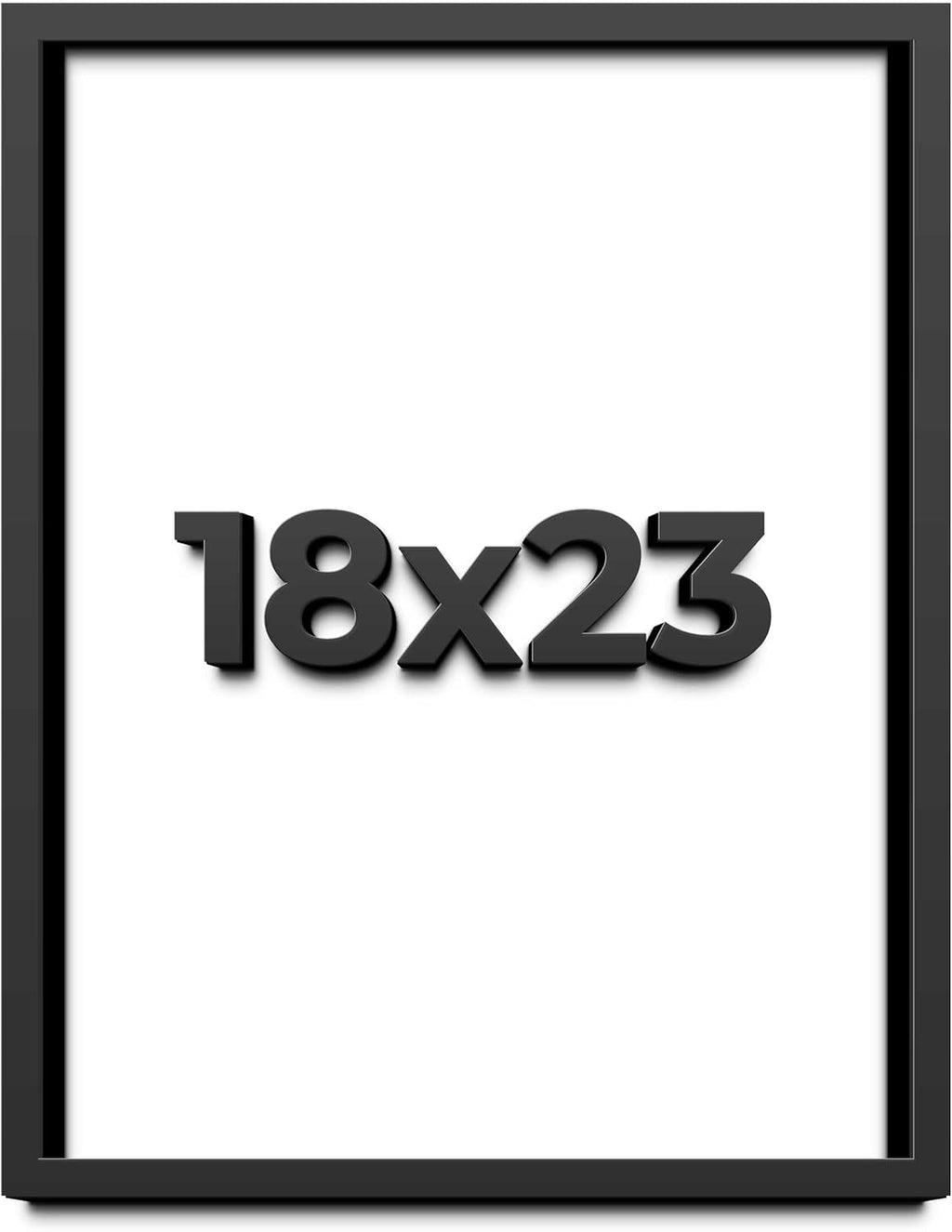18x23 Shadow Box Frame Black | 1 Inch Deep Solid Wood Shadowbox Display Frame | UV Resistant Acrylic Plexiglass, Acid Free Backing, and Hanging Hardware | Dugan Picture Frame Style