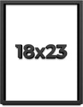 18x23 Shadow Box Frame Black | 1 Inch Deep Solid Wood Shadowbox Display Frame | UV Resistant Acrylic Plexiglass, Acid Free Backing, and Hanging Hardware | Dugan Picture Frame Style