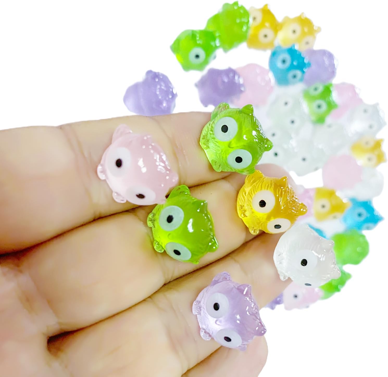 54PCS Mini Owl Decor for Dollhouse Resin Animal Tiny for Crafts Micro Miniature Owls for Fairy Garden Dollhouse Micro Landscaping Decoration (Owl)