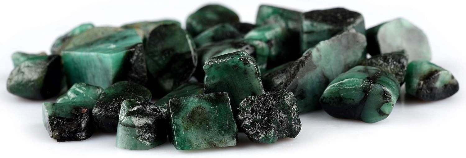 100 carats Raw Green Emerald Stone Lot, Rough Gemstone, Natural Crystals, Chakra Crystals, Healing Stones, Wholesale Pack, Jewelry Making Supply, Supply, (8 to 10pcs)