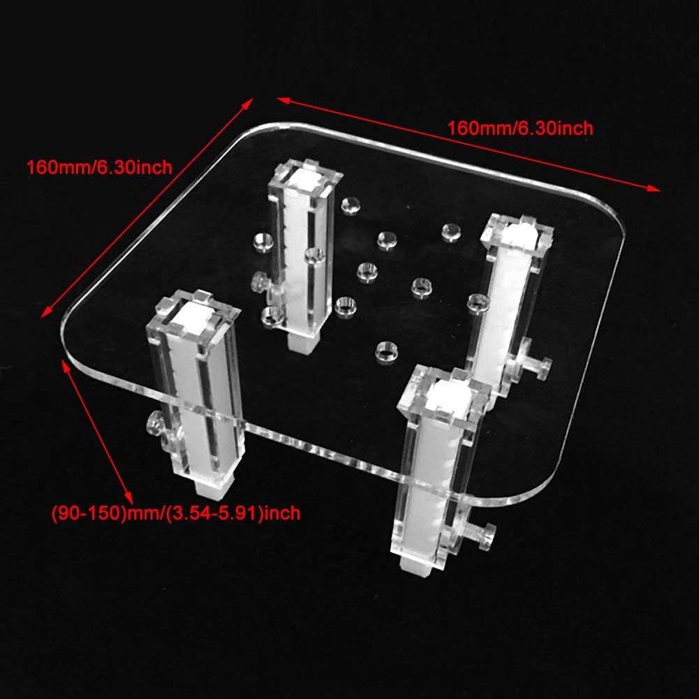 Hapivida Protein Skimmer Stand, Clear Protein Separator Bracket Adjustable Height Acrylic Protein Skimmer Bracket Heightening Accessories for Aquarium Fish Tank