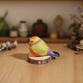 Small Handmade Leiothrix Figurines, Wooden Lovebird Sculpture Craft Set, Cute Colorful Bird Statues Home Home & Office Decor Art Collection, Ideal Gifts for Bird Lovers