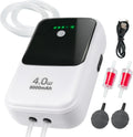 Ghosthorn Silent Dual Operating Mode Rechargeable Aerator for Fish, Large Capacity Aquarium Air Pump with Universal Clip for Most Bait Buckets