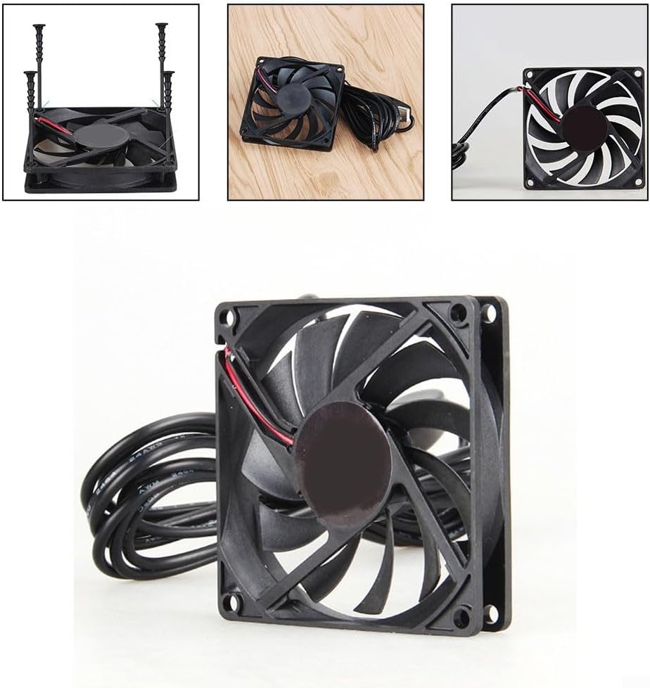 Aquarium Chiller, Fish Tank Cooling Fan System with Brushless Motor for Fish Tank and Terrarium, 5V Quiet Ventilator to Enhance Airflow
