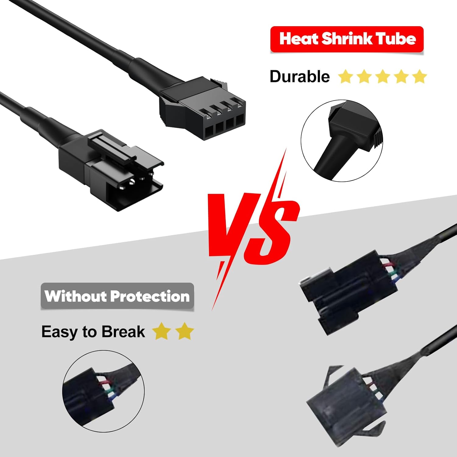 LED Rock Light Extension Wire 4 PCS,47 Inch 4 Pin LED Extension Cable,Neon Accent Kits RGB LED Light Extension Cable for Trucks ATV UTV