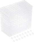 uxcell 8Pcs Aquarium Fish Tank Divider, 12x12 Inch Plastic Egg Crate Light Diffuser Grid Filter Bottom Partition Separator with Sucker Clips and Suction Cups for Aquarium, Clear