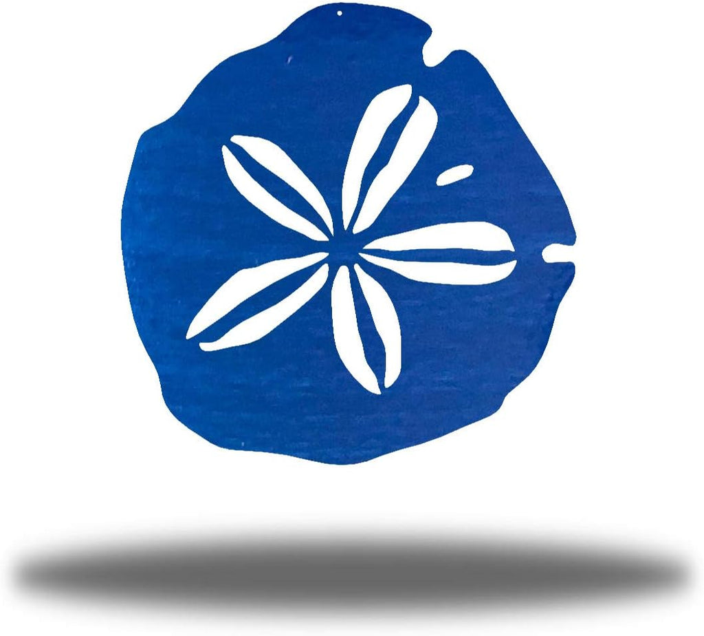 Riverside Designs Coastal Sand Dollar Ocean Beach Metal Art Steel Wall Decor (36", Blue)