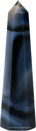 Amazing Gemstone Dendrite Agate Crystal Towers - Natural Healing Crystal Point Obelisk for Reiki Healing and Crystal Grid (2 Inch to 3 Inch)