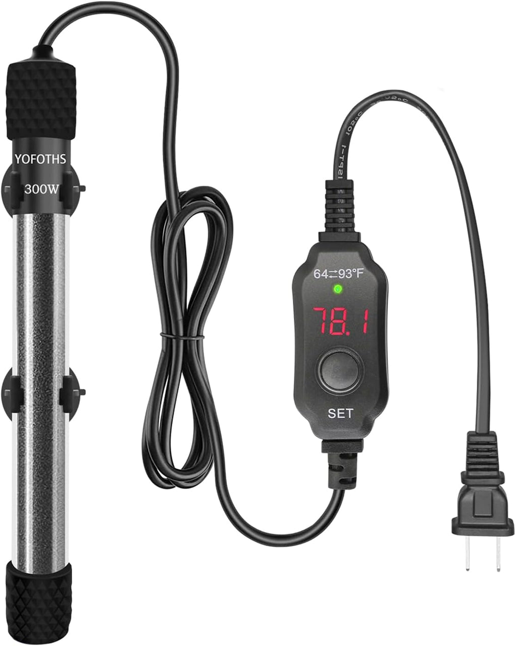 Aquarium Heater, 300W Fish Tank Heater with Digital Display Thermostat External Temperature Controller, for Tanks 40-60 Gallons (300W)