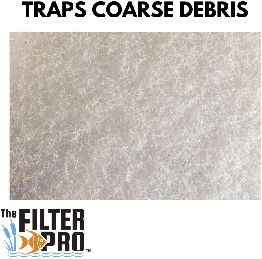 Beige Coarse Filter Media, 1.25" Thick, 24" x 56" Roll, Perfect for Aquariums, Ponds or Water Gardens, Made in USA