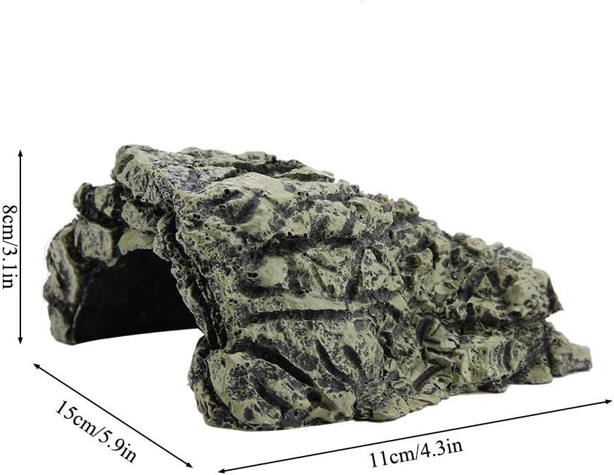 Reptile Hiding, Reptile Box Shelter Terrarium Hideout Caves for Aquarium Terrarium Decoration Ornament(Large)