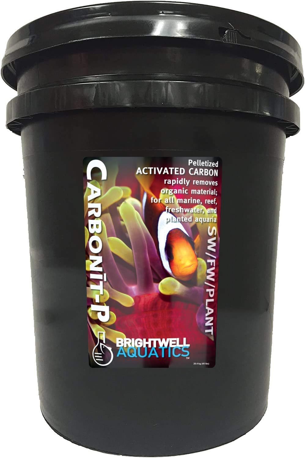 Brightwell Aquatics Carbonit-P - Activated Carbon Filter Media for Marine and Freshwater Aquarium