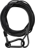 Lighting Safety Cable with Loops(1-Pack), 25kg Load Stage Light Safety Cable Black Security Chain Hanging on Trusses, Stainless Steel Lanyard（Diameter 3mm/0.12in, Length 500cm/196.85in)