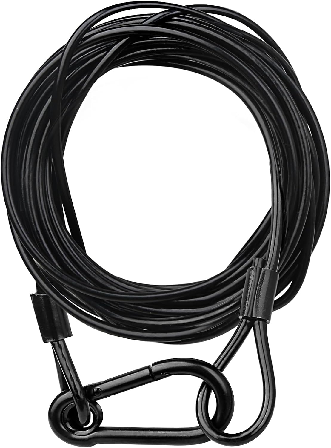 Lighting Safety Cable with Loops(1-Pack), 25kg Load Stage Light Safety Cable Black Security Chain Hanging on Trusses, Stainless Steel Lanyard（Diameter 3mm/0.12in, Length 500cm/196.85in)