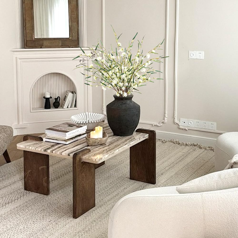 Melorca&Guilla Artificial Plants,3PCS 47" Green Faux Branches for Vase,Faux Greenery Stems Artificial Plants for Shop Garden Office Home Décor