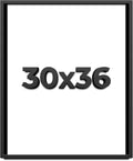 30x36 Shadow Box Frame Black | 1 Inch Deep Solid Wood Shadowbox Display Frame | UV Resistant Acrylic Plexiglass, Acid Free Backing, and Hanging Hardware | Dugan Picture Frame Style