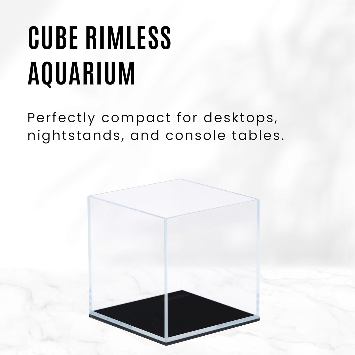 UNS Ultra Clear Rimless Tank - 7.1GAL | 27L - 11.81x11.81x11.81 | 30x30x30 CM, 5mm Glass Thickness, Leveling Mat Included - Low Iron, High Clarity Fish Tank w/ 45° Mitered Edge - [30C]