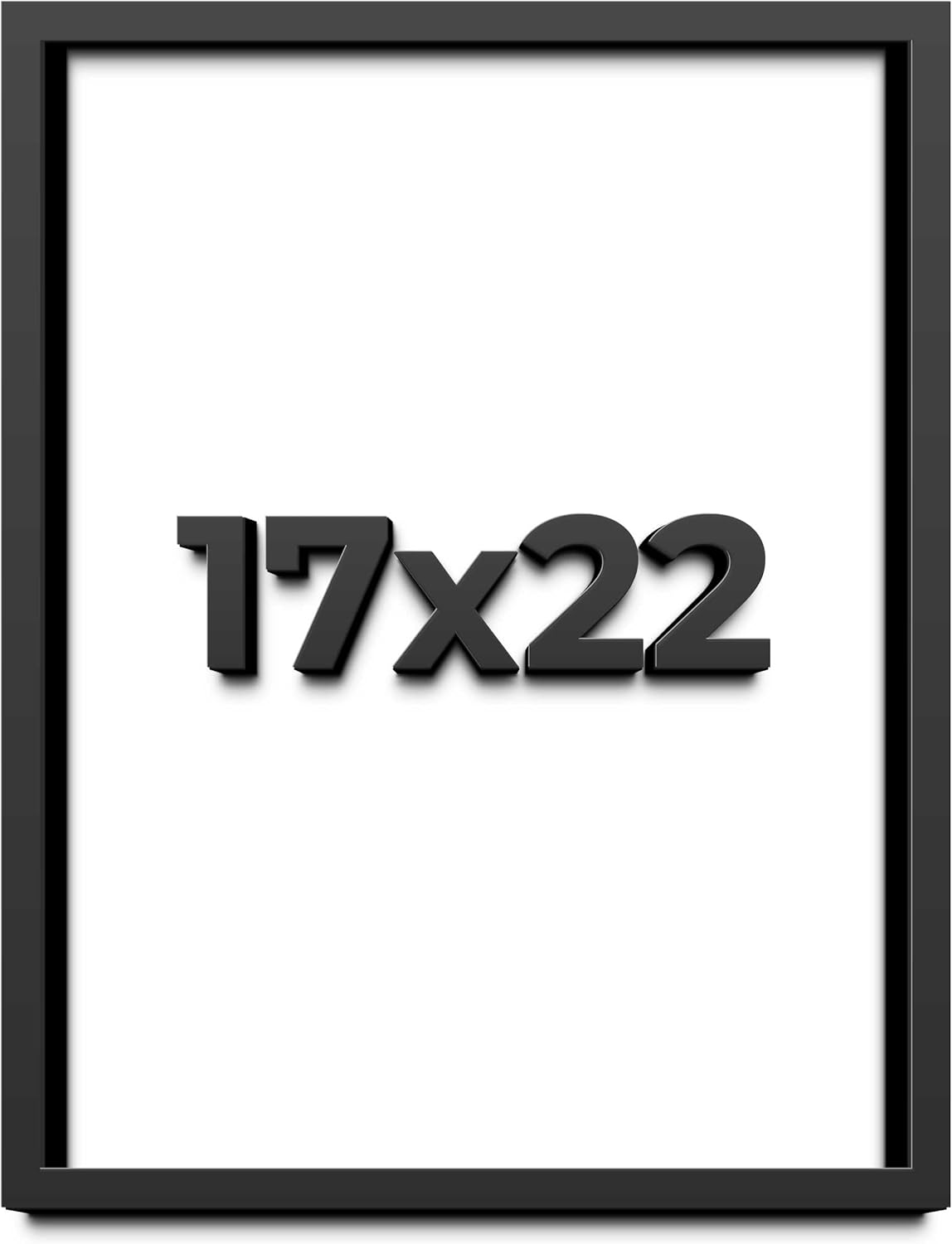 17x22 Shadow Box Frame Black | 1 Inch Deep Solid Wood Shadowbox Display Frame | UV Resistant Acrylic Plexiglass, Acid Free Backing, and Hanging Hardware | Dugan Picture Frame Style