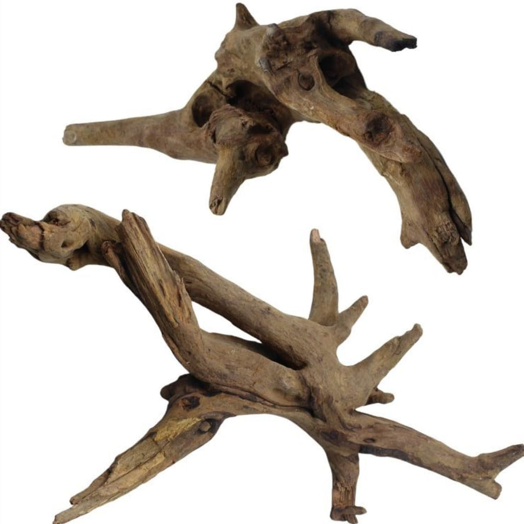 Driftwood for Aquarium Decor, Fish Tank Decor, 2 Pcs Reptile Branches, Drift Wood for Fishtank, Aquarium Hardscape, Betta Fish Decor, Reptiles Driftwood Branch (Driftwood 7.8-11.8 Inch (Pack of 2))