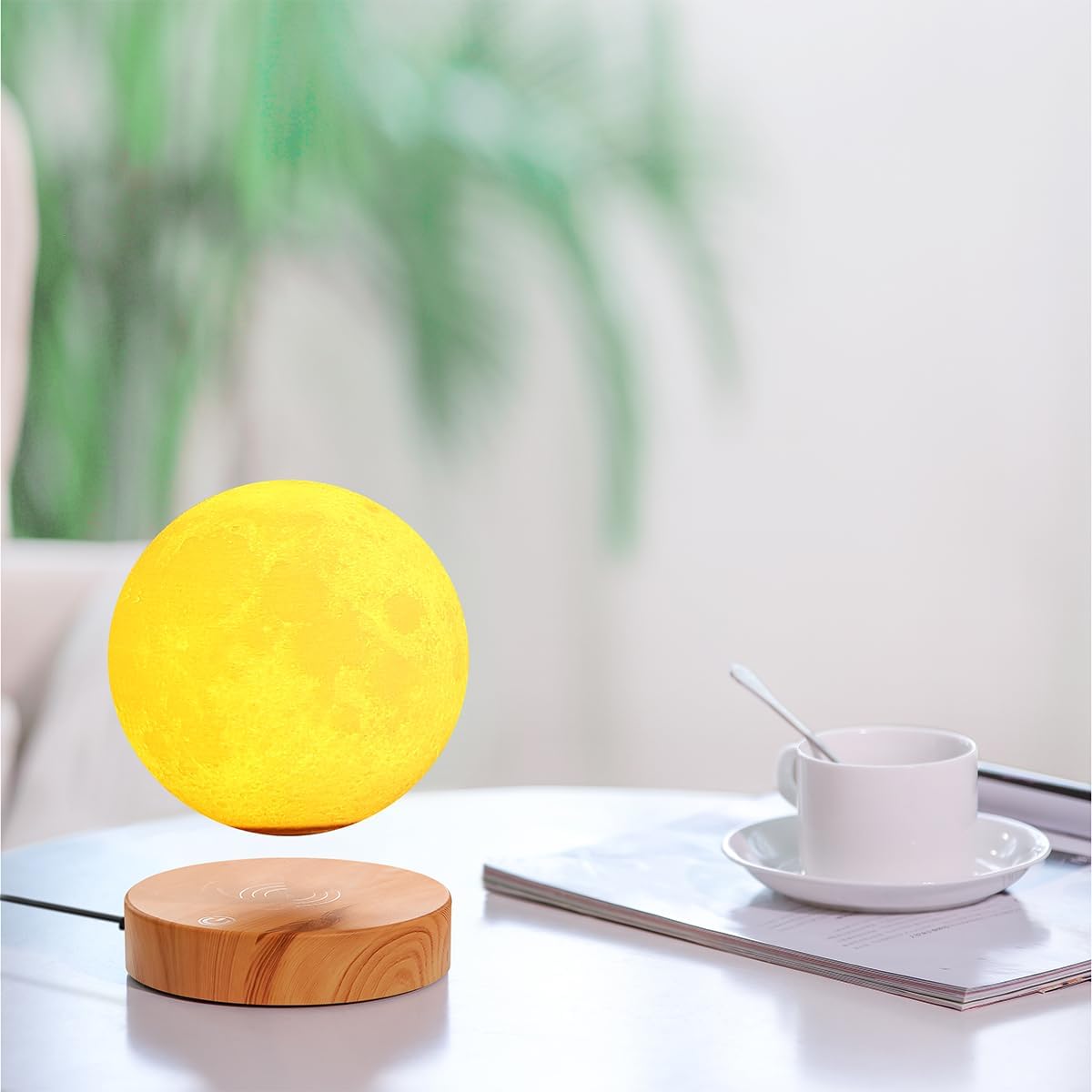 VGAzer Levitating Moon Lamp,Floating Moon lamp,Floating and Spinning in Air Freely with 3D Printing Moon Lamp Has 16 Colors 20 Modes for Unique Christmas Gifts,Room Decor,Office Toys