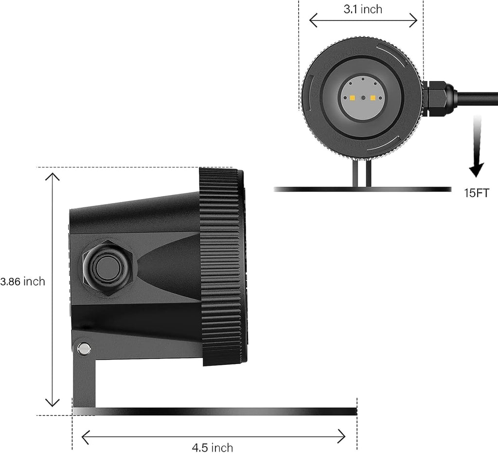Malibu Submersible LED Pond Light Low Voltage Landscape Lighting Underwater Flood Light Outdoor Landscape Water Garden Lights for Swimming Pool, Fountain, Pond, Rockery 8401-3501-01, Black