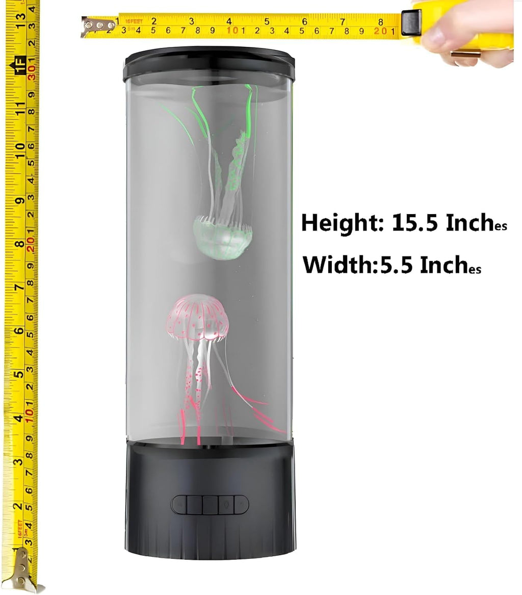 CALOVER Jellyfish Lamp - Cool Ocean Decor Jelly Fish Aquarium Light Tank with Speaker White Noise - Unique Sensory Lights Gifts for Kids & Adults