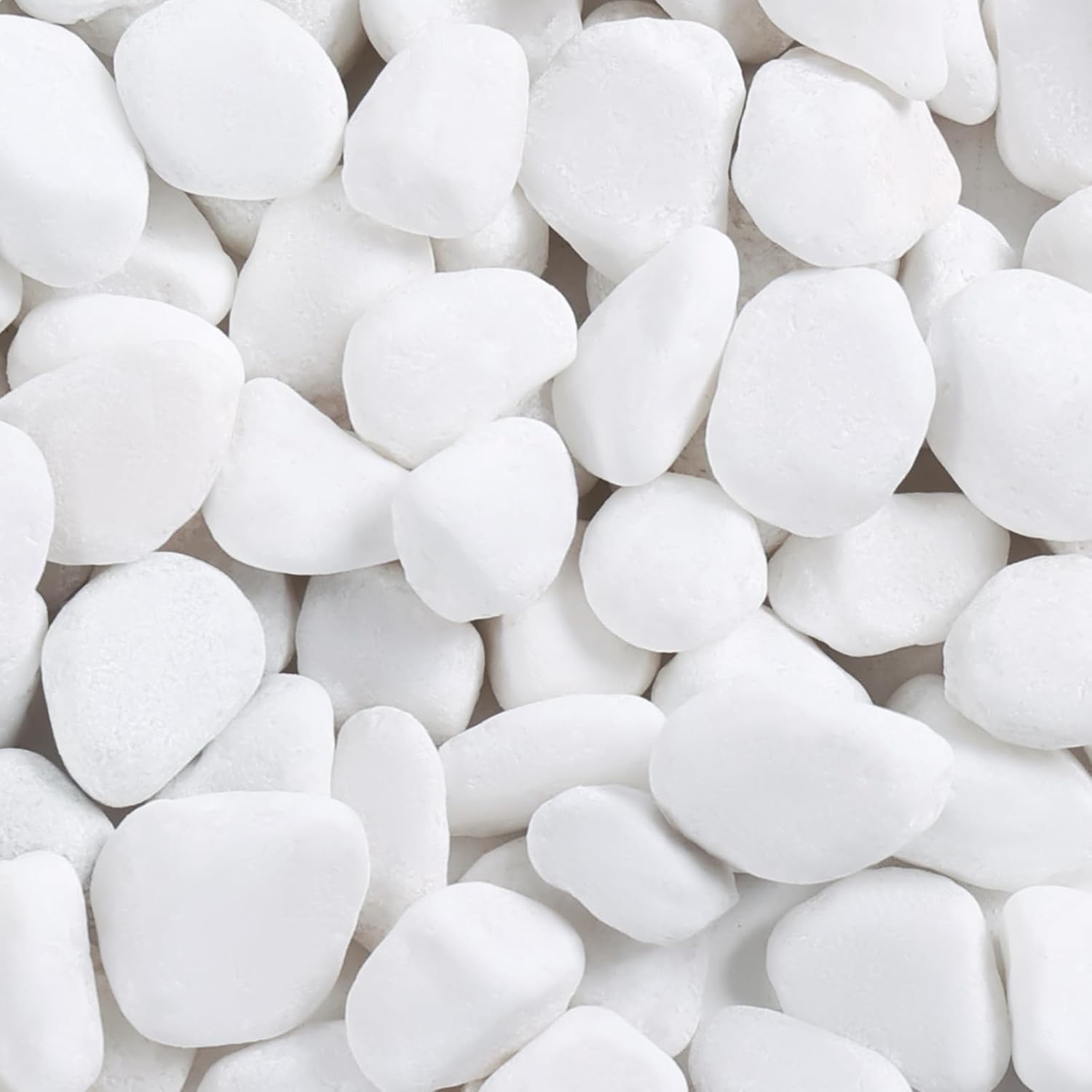SIDONG 10 lbs White River Rocks, 1.2-2 Inches Matte Pebbles for Indoor Plants, Aquarium Rocks Used in Fish Tank, Decorative Stones for Plants, Vases, Home Décor, Crafting, Garden Landscaping