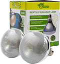 160W Heat UVA UVB Reptile Light, Full Spectrum Self-Ballasted Vapor Basking Sunlight Bulb for Reptile and Amphibian Use E26 2 Pack