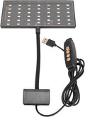 POCREATION On Aquarium Light, USB Powered LED Dimmable 10 Speed Brightness Timing Control Fish Clamp Light with Multiple Color Changes, for Home Indoor