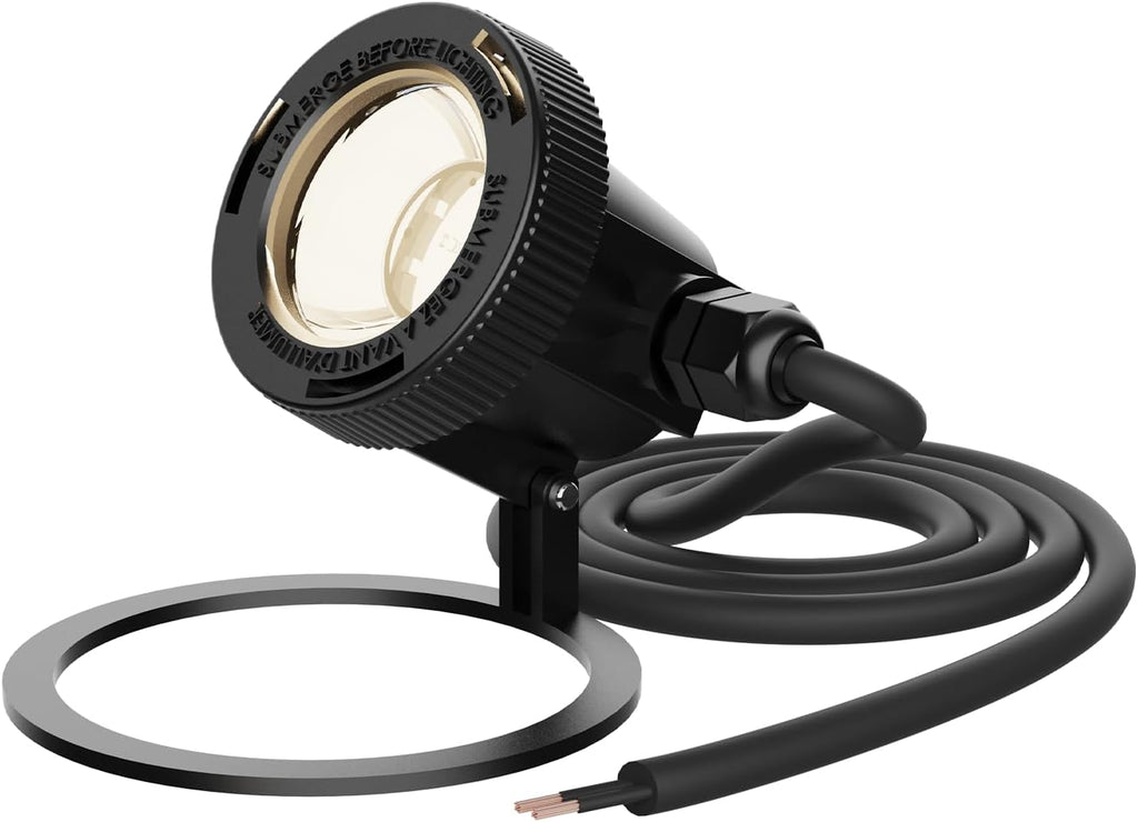 Malibu Submersible LED Pond Light Low Voltage Landscape Lighting Underwater Flood Light Outdoor Landscape Water Garden Lights for Swimming Pool, Fountain, Pond, Rockery 8401-3501-01, Black