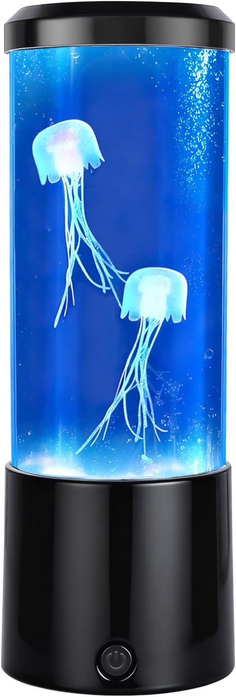 Jellyfish Lamp,Jellyfish Aqaurium Light Table Lamp with 7 Color Changing,Aquarium Fish Tank Night Light Decorations for Home Office Christmas Gifts for Kids Adults
