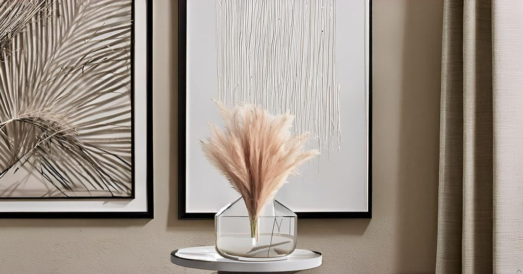 UiiziC Faux Pampas Grass Dried Fluffy Artificial 6pcs 35" Ascendant Grass for Vase Fillers Wedding Party Bouquets Home Hotel Centerpieces Decor (Brown)