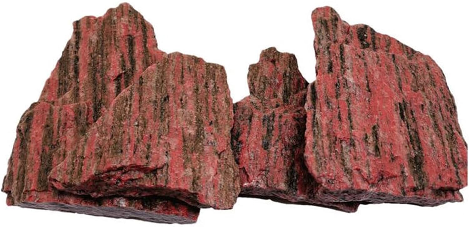 Natural Aquarium Rock for Aquarium, Landscape Model, Fish Tank Decoration, Amphibian Breeding - Slate Size 2" to 10" (20 lb)
