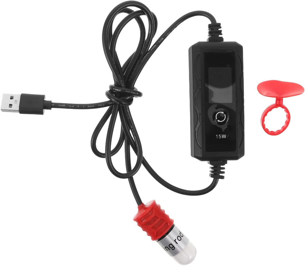 BETOOKY Betta Fish Heater: USB Aquarium Heating Quartz Tube - 15W Adjustable Small Fish Tank Heater for Freshwater Aquariums Turtle Tanks