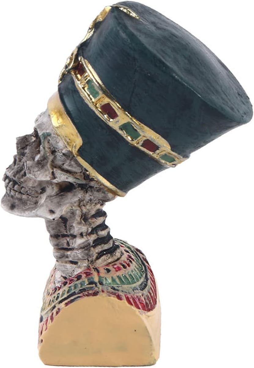 Reptile Tank Ancient Egypt Priest Skull Decorations Aquarium Fish Turtle Lizard Tanks Sculpture Statue Terrarium Egyptian Figurine Décor Collectible Ornament Pet