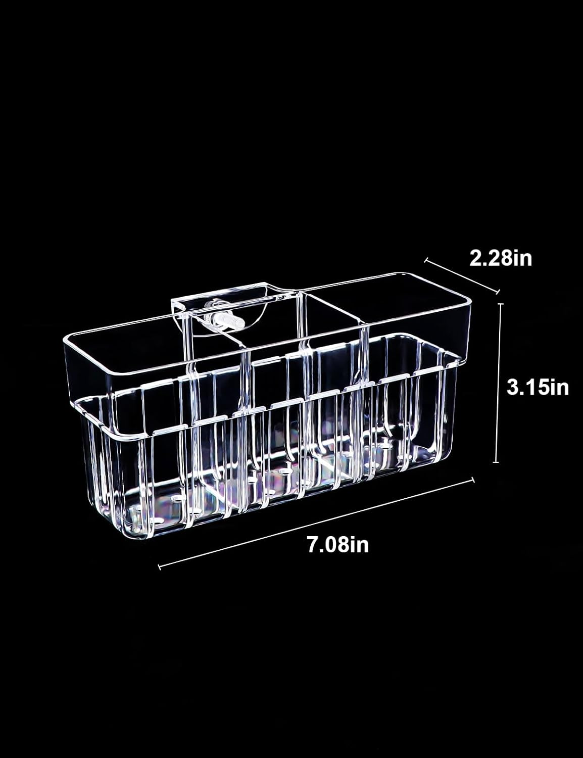 2 Pack Clear Aquarium Plant Holder Top Hanging Fish Tank Plant Holders Fits up to 0.8in Tank Edges, Aquarium Décor