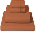 Mellanni Queen Sheets Set - 4 PC Iconic Collection Bedding - Hotel Luxury, Extra Soft, Cooling Bed Sheets - Wrinkle, Fade, Stain Resistant (Queen, Terracotta)