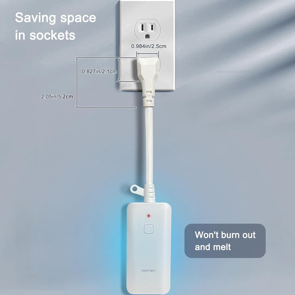 DIGITEN Wireless Thermostat Outlet Temperature Controlled Outlet with Power Cord for Heating and Cooling, Remote Control Plug in Thermostat 1800w for Space Heater, Fan, AC